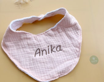 Personalized Baby Gift | Custom Monogrammed Baby Bibs | Embroidered Name Newborn Bib | Baby Girl Boy Shower Gift | Baby Receiving Gift
