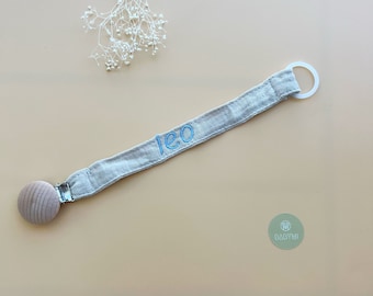 Custom Pacifier Clip For Baby | Boho Baby Gifts | Dummy Clip Holder | Binky Clip With Name | Baby Shower Gift | Welcome Baby Gift Soother