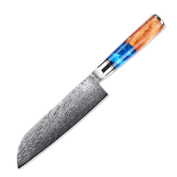 Japanese Damascus Steel Santoku Knife Free Engraving! Etsy Canada