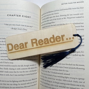 Dear Reader Laser Engraved Bookmark