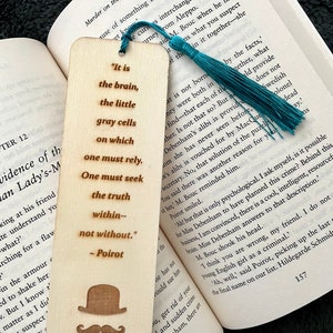 Agatha Christie Inspired Bookmarks Laser Engraved - Etsy