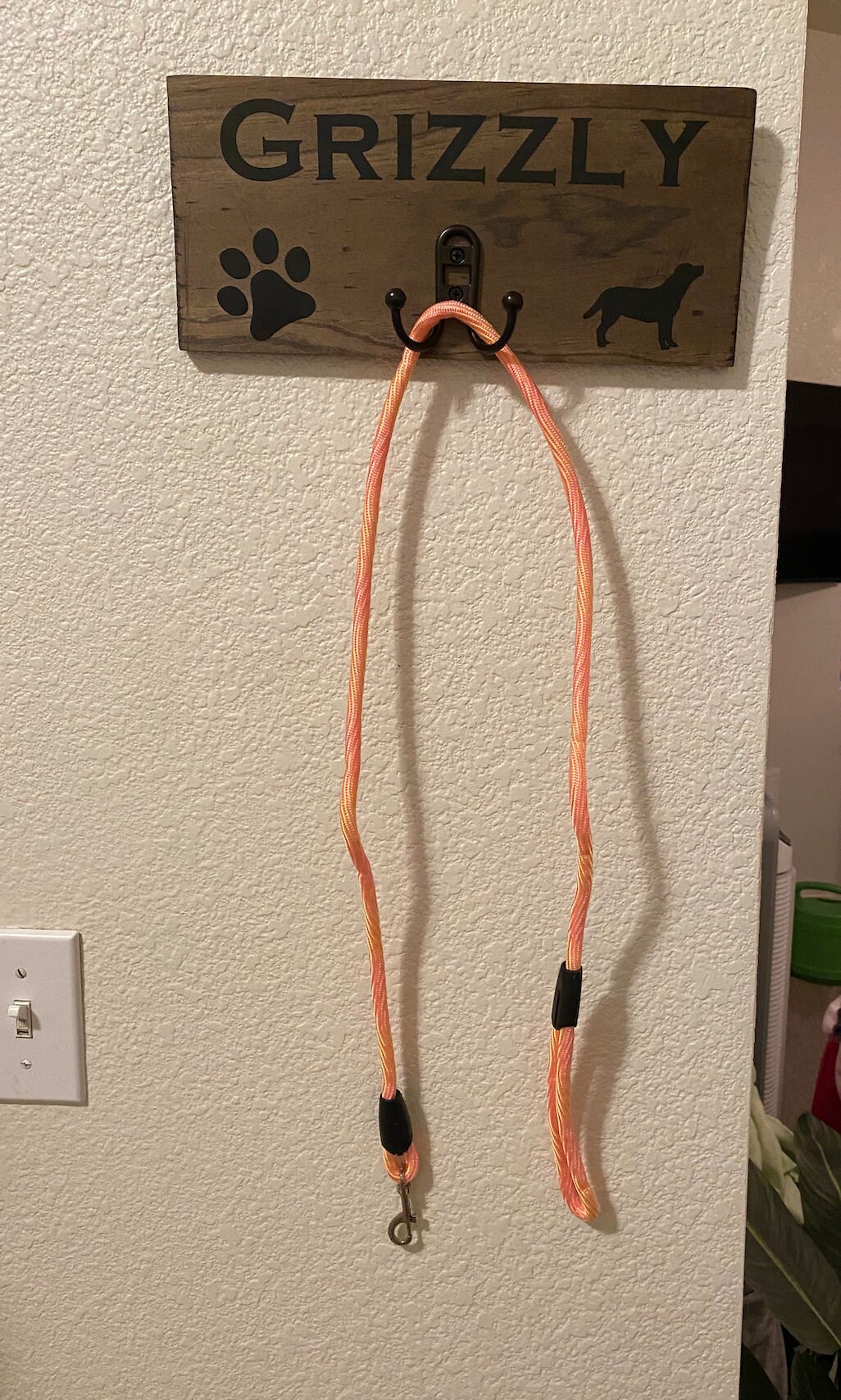 Dog Leash Customized Wood Sign Handmade Etsy.de