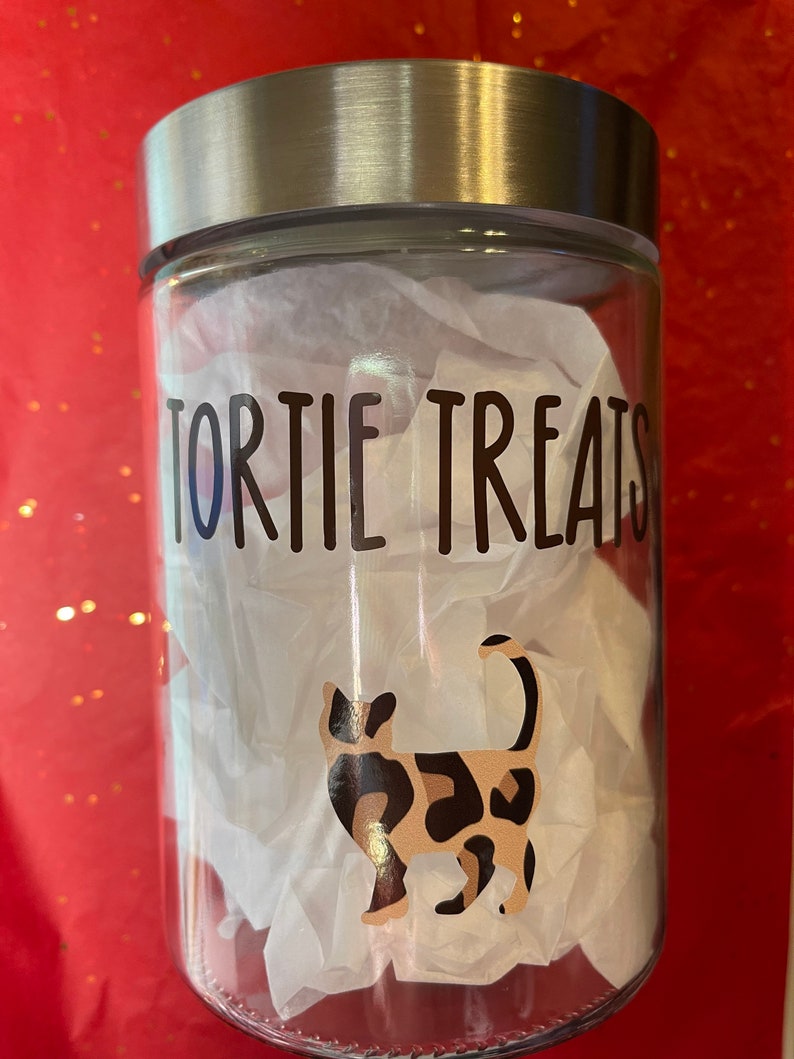 Tortie Treats Tortoiseshell Cat Treat Storage Jar Handmade Etsy