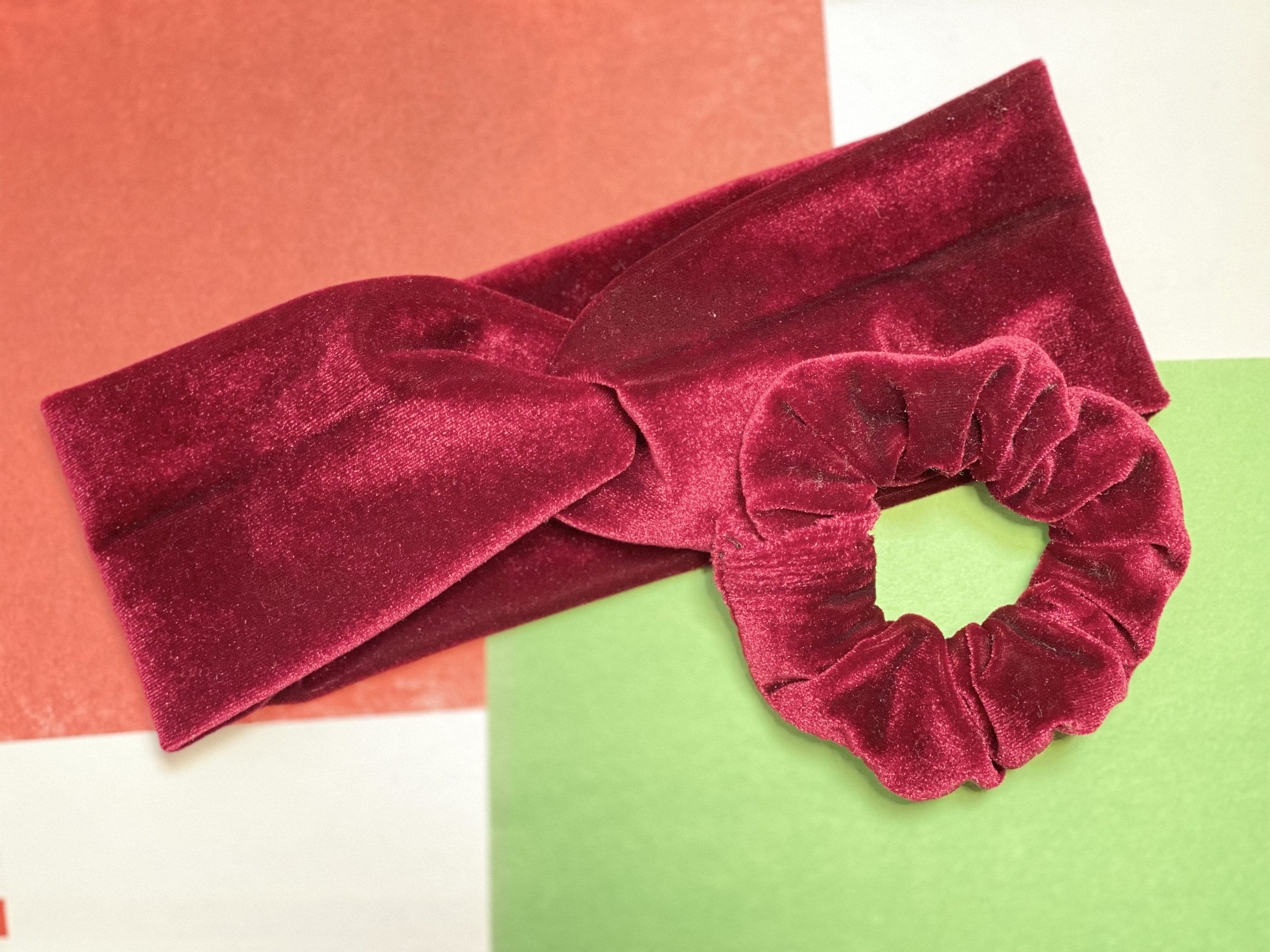 Red Velvet Knot Headband & Scrunchie - Etsy display picture 2