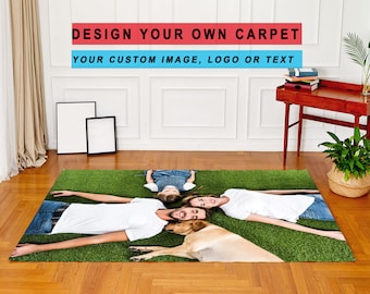 Diseñe su propia alfombra/Base de cuero antideslizante/Alfombra personalizada/Alfombra personalizada/Alfombra impresa personalizada/Alfombra con foto personalizada/Alfombra con logotipo personalizado/Alfombra lavable