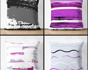 Both Sided Abstract Pillow Cover|Double Sided Pillowcase|Decorative Pillow Case|Cushion Covers|Housewarming Gift|Printed Suede Pillowcase