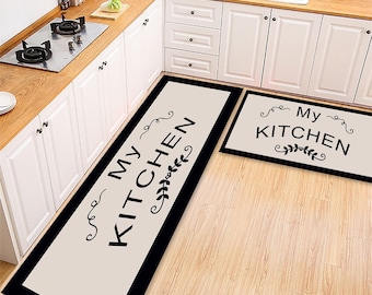 Special Kitchen Rug|Non Slip Kitchen Mat|Washable Anti Skip Kitchen Rug|Vivid Colors Kitchen Carpet|Home Decorative Washable Rug|Home Gift