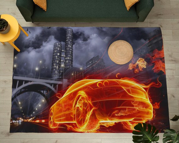 Race car on sale area rug