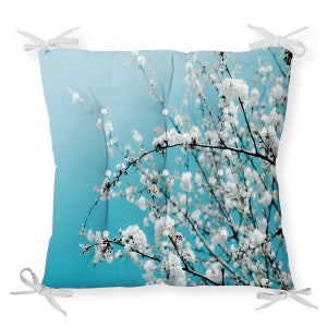Cushion for chair pads with ties - rainbow pillow - handmade