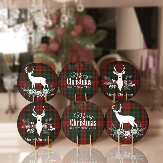 Christmas Placematset of 6 Noel Table Matround Dining Table