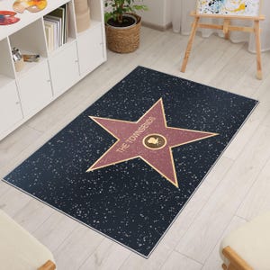 Hollywood-stjärnematta Anpassat namn Personlig Walk of Fame-matta Kändisstjärna Gåva Röda mattan-dekoration för filmälskare