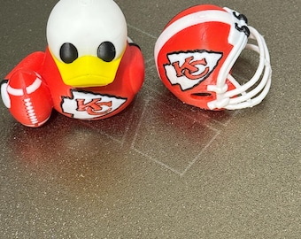 Kaczka Kansas City Chiefs wydrukowana w 3D – zdejmowany kask – drużyna NFL