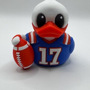 Drukowany w 3D kask Buffalo Bills Josh Allen 17 Duck – zdejmowany – drużyna NFL Duck Only