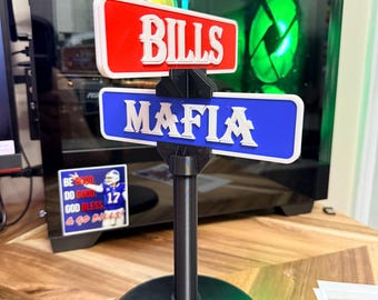 Tabliczka z napisem „Buffalo Bills Mafia Street” – dekoracja NFL Football