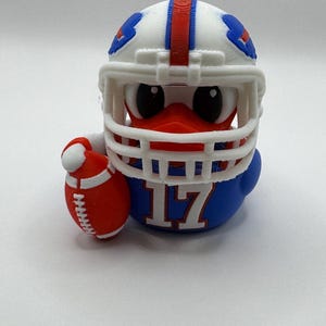 Drukowany w 3D kask Buffalo Bills Josh Allen 17 Duck – zdejmowany – drużyna NFL zdjęcie 9