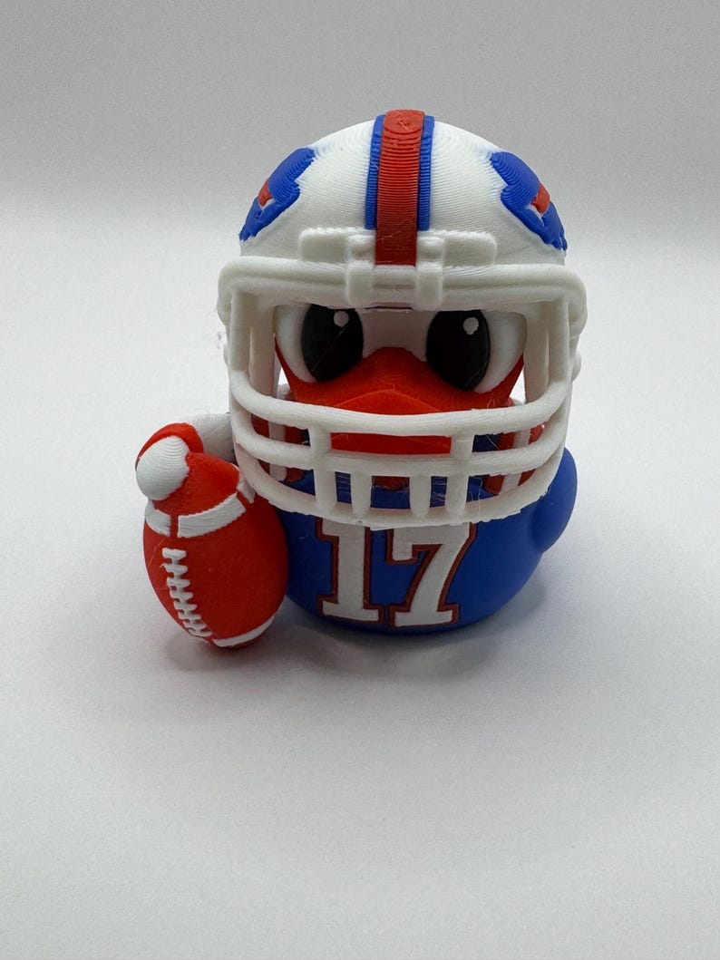 Drukowany w 3D kask Buffalo Bills Josh Allen 17 Duck – zdejmowany – drużyna NFL zdjęcie 9
