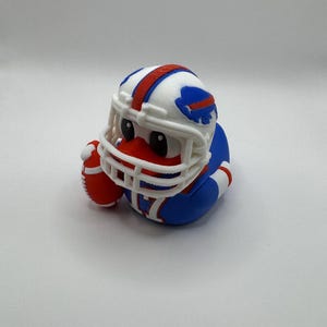 Drukowany w 3D kask Buffalo Bills Josh Allen 17 Duck – zdejmowany – drużyna NFL zdjęcie 2