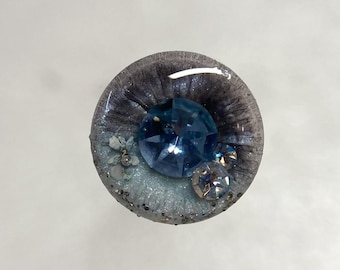 Éclats pour les yeux Blythe Crystal bleus avec cristaux Swarovski