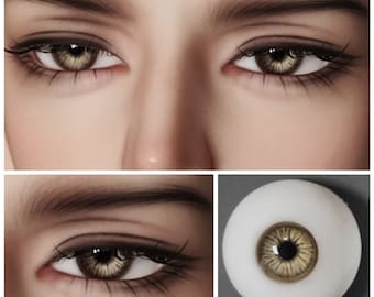 Ojos de resina para muñecas BJD, marrón, gris y morado, de seguridad (8 mm-18 mm)