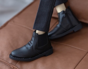 Black BJD Doll Boots, 1/3 Scale, SD17/SD13, Miniature Shoes