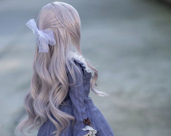 Long Wavy Doll Wig, BJD Fashion Accessory, SD MSD Yosd Size