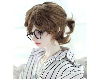 6 Colors Doll Wig Bjd Wig 1/3 1/4 1/6 1/8 Bjd Short Wig Curly Doll Hair for Yosd/Msd/SD/Smart Doll/Dollfied Dream/Uncle Doll Doll Toy Gift