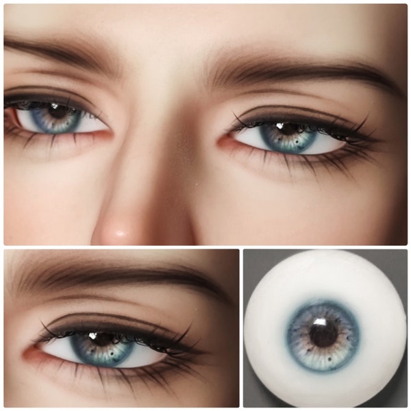 4 Color Realistic Doll Eyes,Safety Eyes,Toy Eyes,Craft Eyes,Resin Eyes,BJD Doll Eyes Small Iris 12mm,14mm,16mm,18mm Eyes