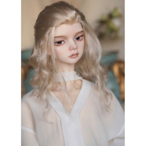 3 Color Fashion Doll Wig 1/3 1/4 Bjd Wig for SD MsD Minifee DD Boy Girl Uncle Doll Accessories,Soft Silk Wig Long Wavy Wig for SD/Smart Doll