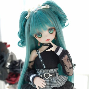 6 Color 7-8&#39;&#39; 8-9&quot; 6-7&quot; Bjd Wig Double Braid for 1/4 1/3 1/6 MSD Minifee Yosd  Sd Soom Doll Accessories,Braided Wig for Male Boy Girl Doll