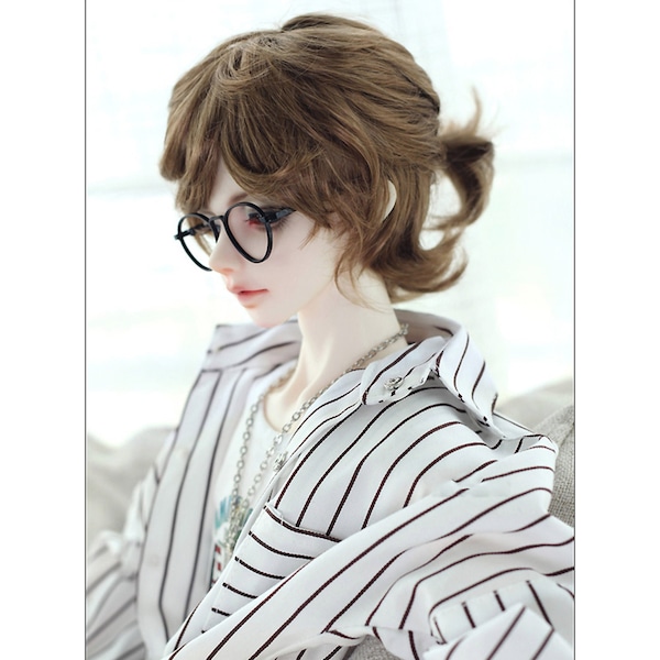 6 Colors Doll Wig Bjd Wig 1/3 1/4 1/6 1/8 Bjd Short Wig Curly Doll Hair for Yosd/Msd/SD/Smart Doll/Dollfied Dream/Uncle Doll Doll Toy Gift