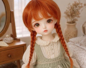 Mohair BJD-poppruik: kort krullend haar voor poppen op schaal 1/3, 1/4 en 1/6