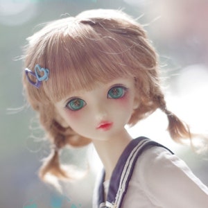 8-9&quot; 7-8&quot; 6-7&quot; 5-6&quot; Imitation Mohair BJD Wig Gold Brown White Pink Doll Hair For 1/3 1/4 1/6 1/8 Yosd MSD SD Popover sister Smart Doll Wig