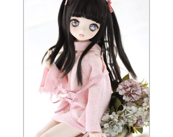 Peluca larga y lisa estilo kawaii para muñecas SD, MSD yosd BJD Blythe
