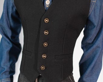 Custom BJD Vest Doll Clothes: 1/3 Boy Uncle Size
