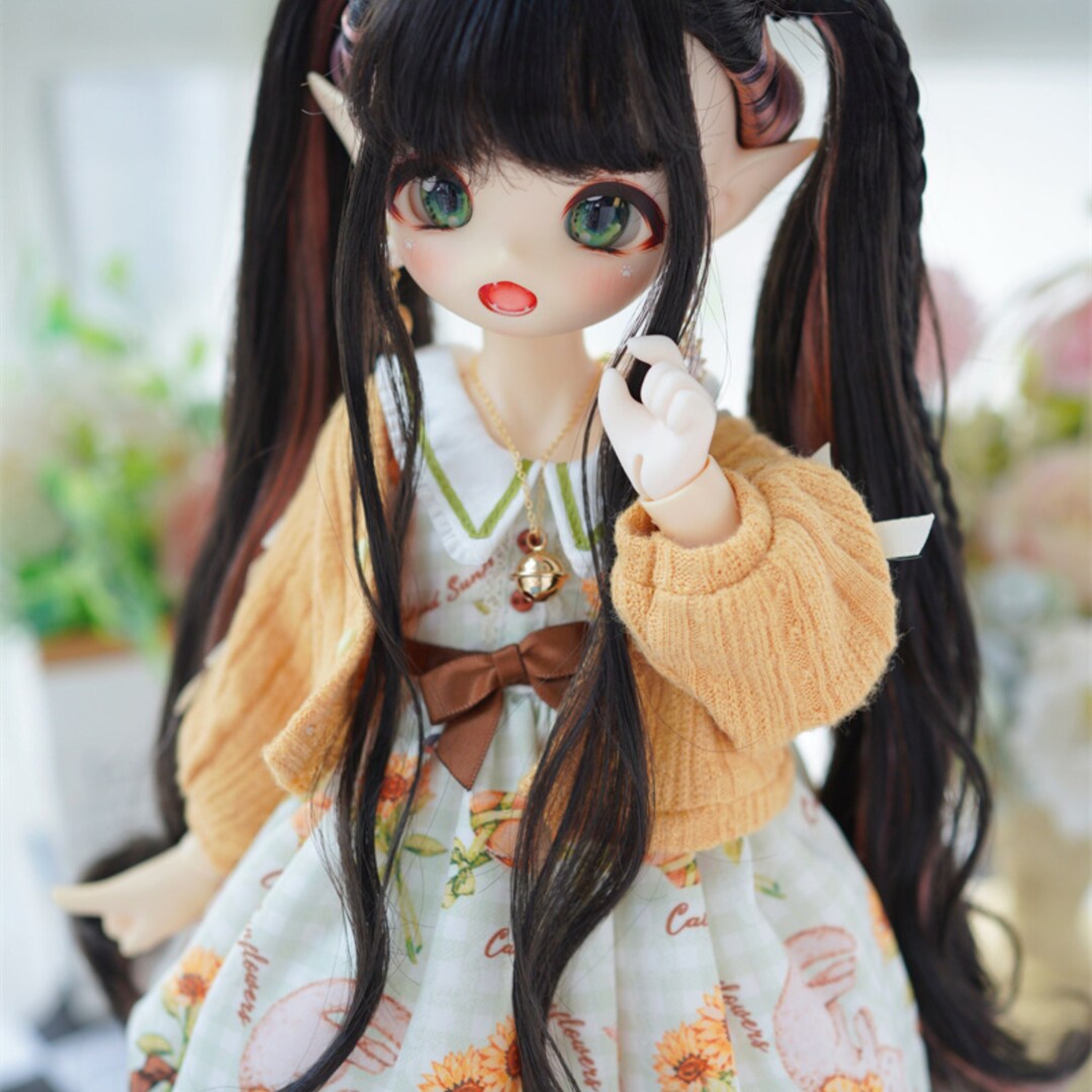 BJDドール用ウィッグ、ダブルブレイド、1/4 1/3 MSD Minifee Yosd SD