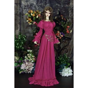 Vintage Long Bjd Dress 1/4 1/3 BJD Clothes Doll Dress for Msd/Sdgr/Sd16/IP-EID Big Girl/Dz Girl/Sq61/Spirit Doll 66 ,Customize Bjd Outfit