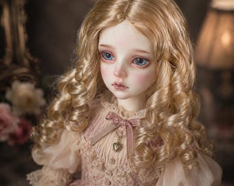 Parrucca da bambola vintage, capelli lunghi e ondulati (15-18 cm, 18-20 cm, 22-23 cm, 24-25 cm, 25-28 cm)
