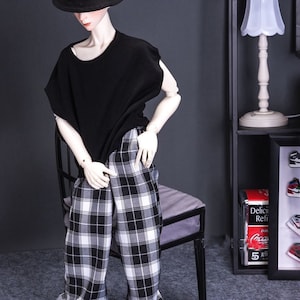 BJD Doll Clothes Is Suitable for 42-75CM Doll Size 1/3 1/4 Uncle Size Daily Casual Loose Wide Leg Pants Doll Accessories