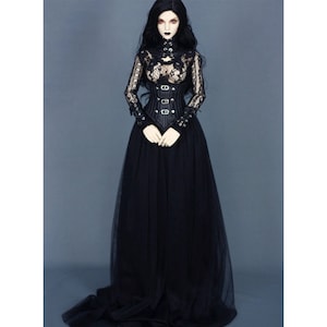 Custom Black Lace Bjd Dress Doll Clothes For 1/3 1/3 Sdgr/ SD16/SD13/IP EID/SQ61/DDL Chest bjd Clothes Girl Boy Doll Accessories