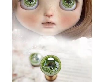 Éclats d'oeil Blythe faits main avec cristal Swarovski, yeux de poupée en résine