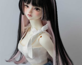 Wavy BJD Doll Wig, Long Milk Wire Hair (8-9 inch)