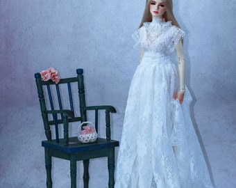 Custom BJD Wedding Dress for 1/3, 1/4, 1/6 Dolls