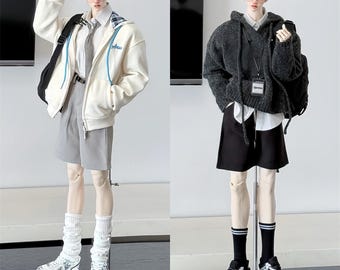 BJD Leather Doll Shoes, Boy/Uncle Doll Accessories (10x3.8cm)
