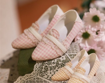 Miniature High-Heel Doll Shoes, PU Leather for 1/3 SD Dolls