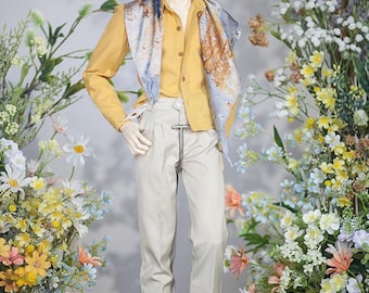 Yellow BJD Shirt, Customized Doll Clothes for 1/3 Boy