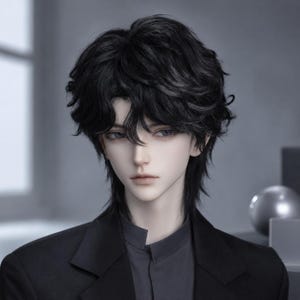 BJD Doll Wig, Styled Hair for 1/3 SD/DD/Smart Doll, 8-9''