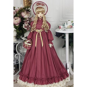 Custom Vintage 1/4 Msd Bjd Clothes, 1/3 SDGR Girl,SD16 Girl,IPEID big girl,AS58 Doll Clothes Bjd outfit for Doll Accessories