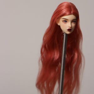 9-11cm/ 3.5-4&quot;  Popovy Sister Long Hard Cap Long Wavy Mohair wig for Bjd Doll, Doll Hair Bjd Accessories,Popovy Sister wig