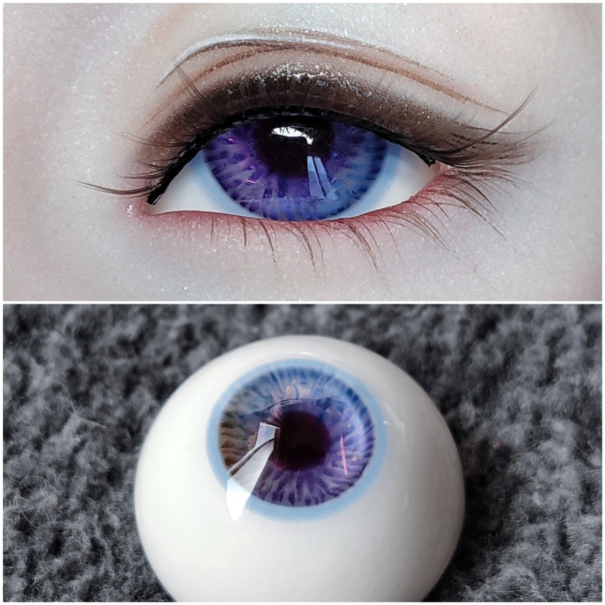 紫色の樹脂製BJDドールアイ、小虹彩（12 mm-18 mm） - Etsy 日本