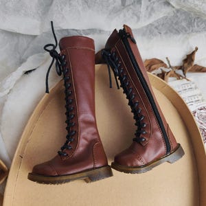 Fashion  1/3 SD BJD Shoes,1/4 MSD Minifee Shoes for Doll Accessories,Leather Shoes Doll Boots